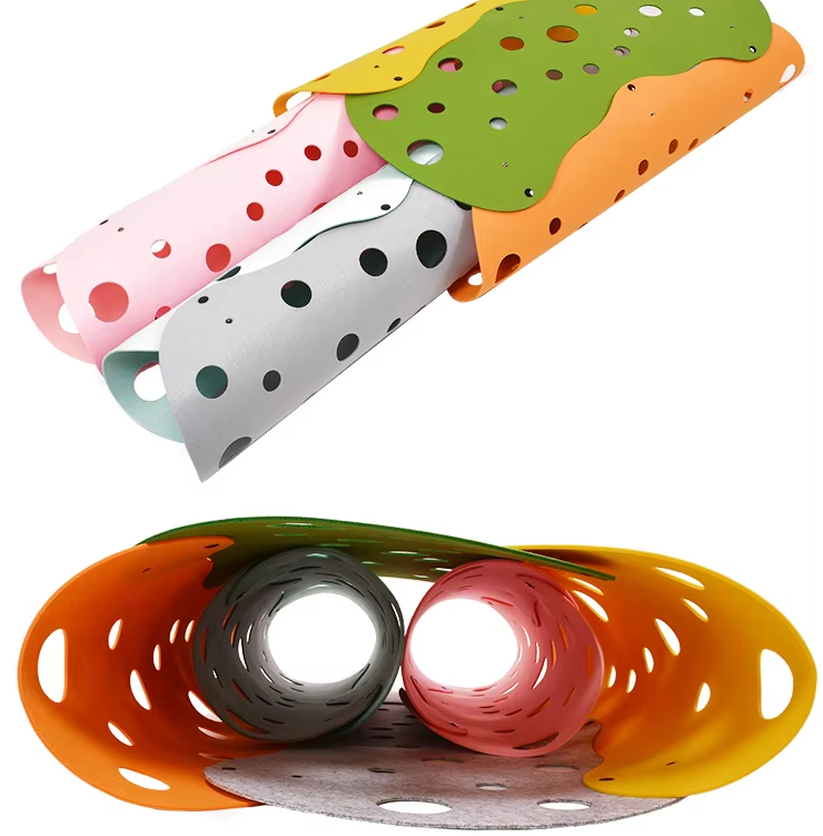 Cat Tunnel With Holes - Flexible Play Tunnel For Cats