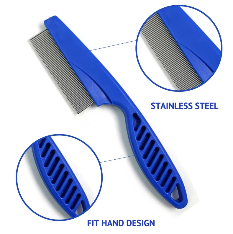 Flea Comb Set For Pets - Fine Tooth Combs For Dogs Cats