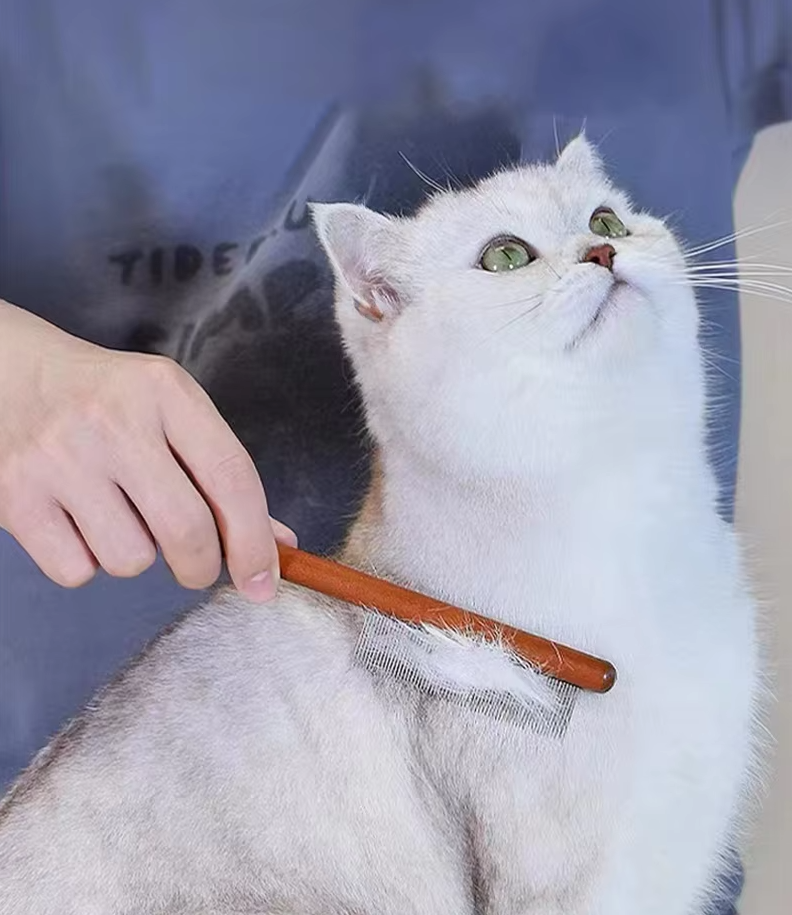 High Quality Wooden Flea Comb - Gentle Coat Care For Cats Dogs