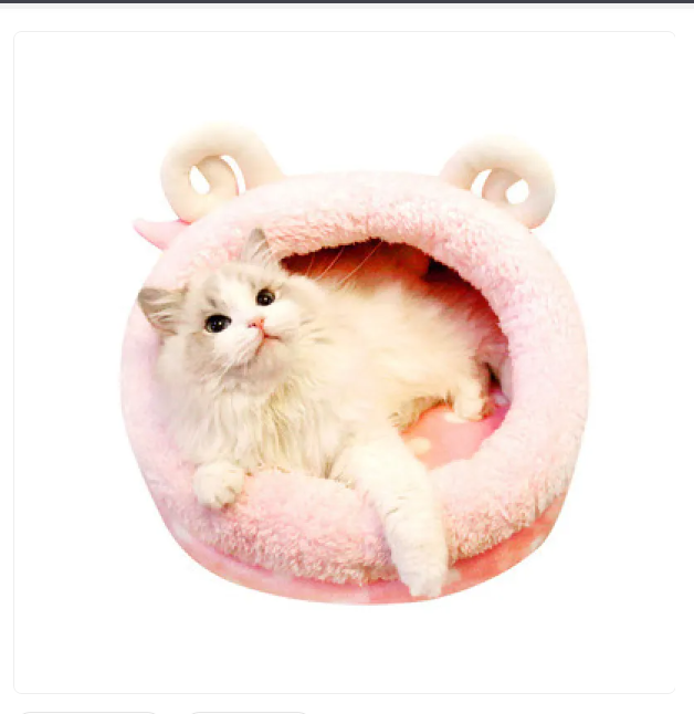 Cat Cave In Kitten Design - Soft And Cosy Sleeping Cave For Cats