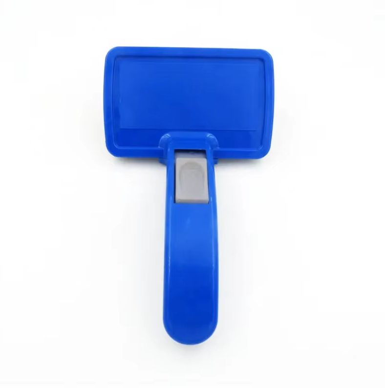 Self - Cleaning Pet Brush With Silicone Bristles For Effortless Grooming