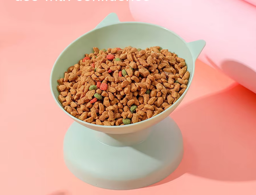 Cat Bowl With 15 - Degree Inclination To Protect The Cervical Spine