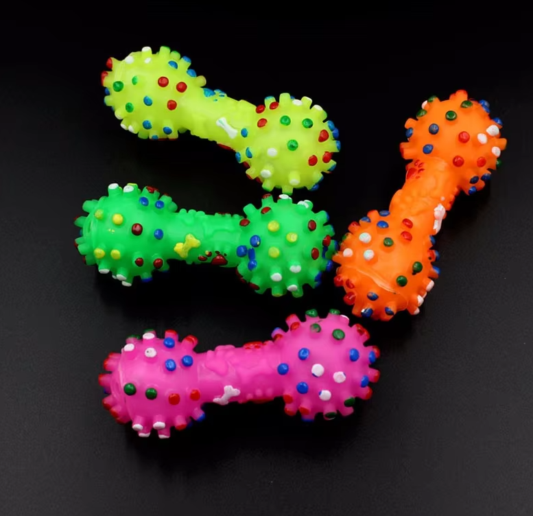 Dog Toys For Chewing – Colorful Chew Toys In The Shape Of Dumbbells