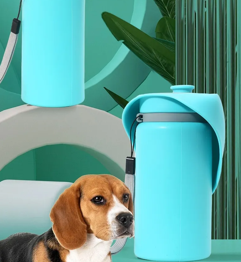 Foldable Water Bottle For Pets With Integrated Bowl