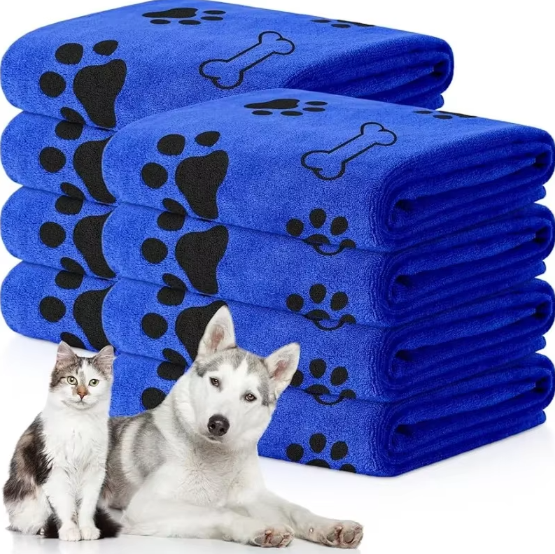 Super Absorbent Dog Towel - Soft Quick Drying Microfibre Towel For Dogs Cats