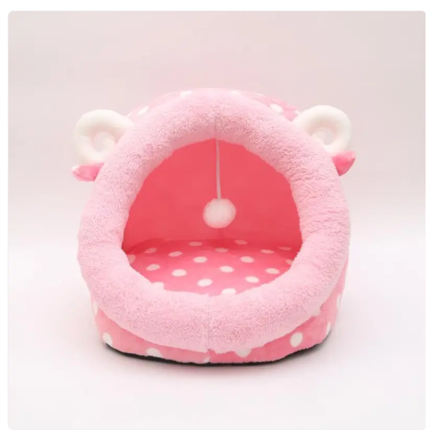Cat Cave In Kitten Design - Soft And Cosy Sleeping Cave For Cats