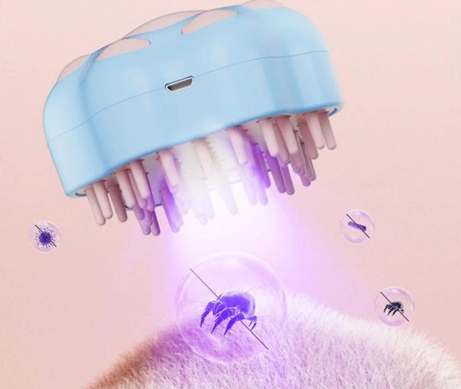 Electric Cat Brush With Massage Function For Gentle Coat Care