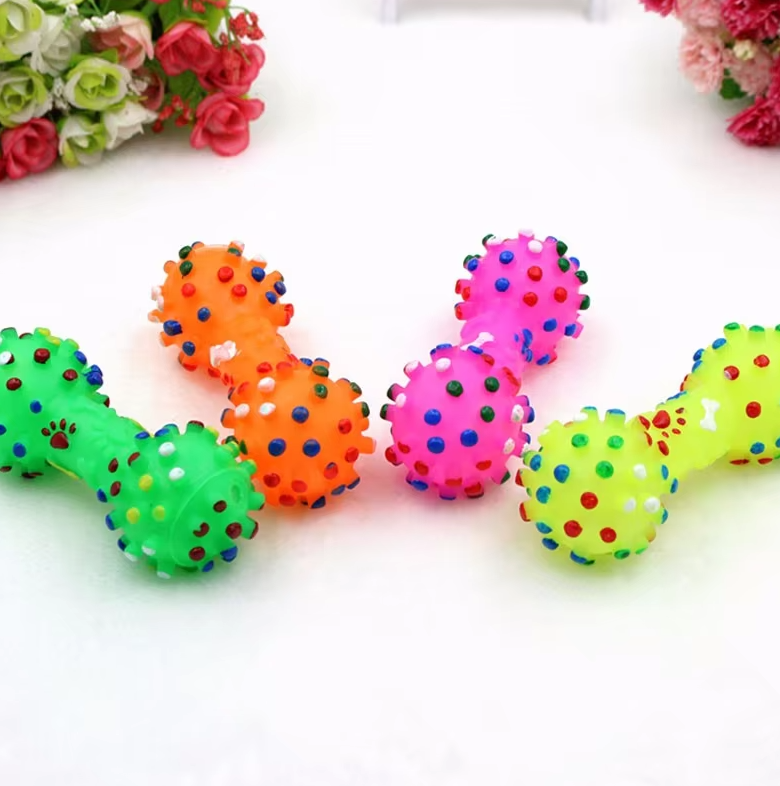 Dog Toys For Chewing – Colorful Chew Toys In The Shape Of Dumbbells