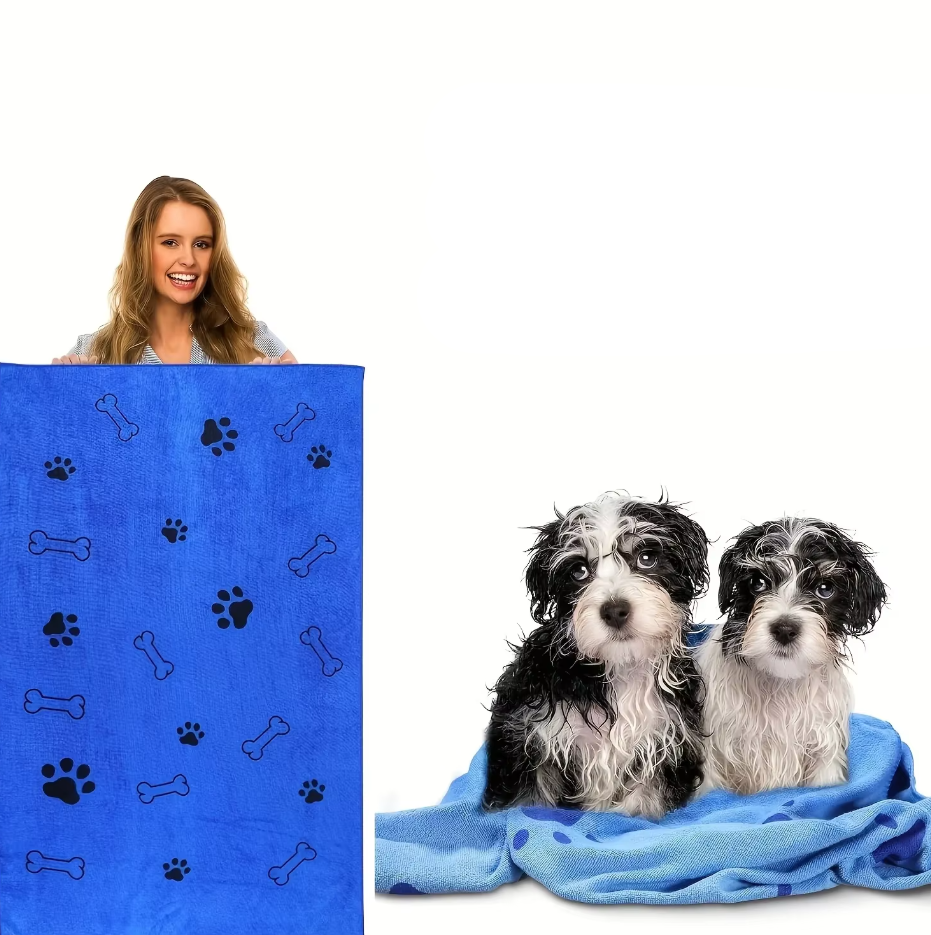 Super Absorbent Dog Towel - Soft Quick Drying Microfibre Towel For Dogs Cats