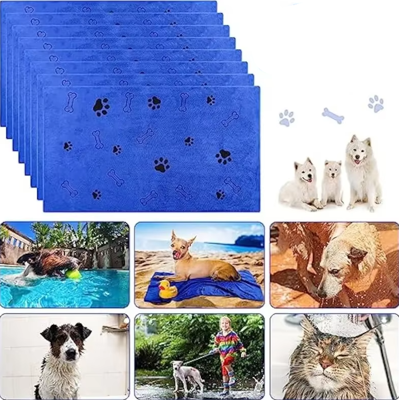 Super Absorbent Dog Towel - Soft Quick Drying Microfibre Towel For Dogs Cats