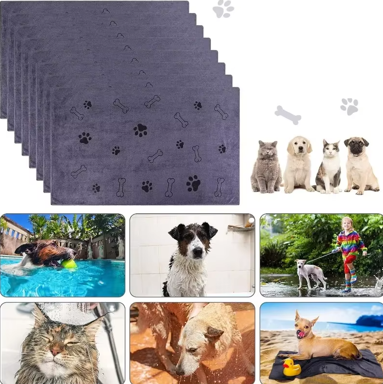 Super Absorbent Dog Towel - Soft Quick Drying Microfibre Towel For Dogs Cats