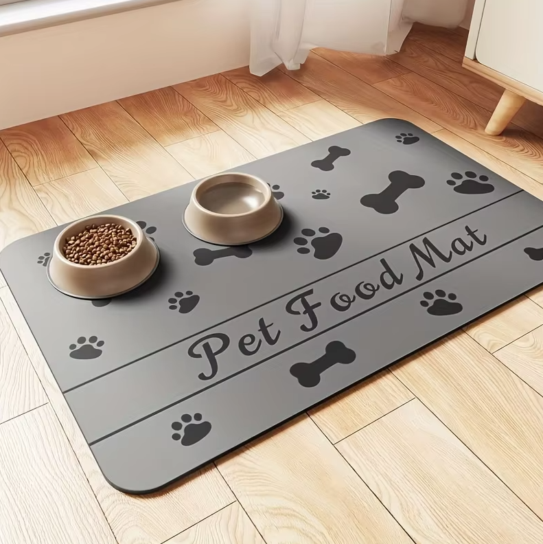 Waterproof Pet Food Mat - Non - Slip, Easy To Clean Food Mat For Dogs & Cats