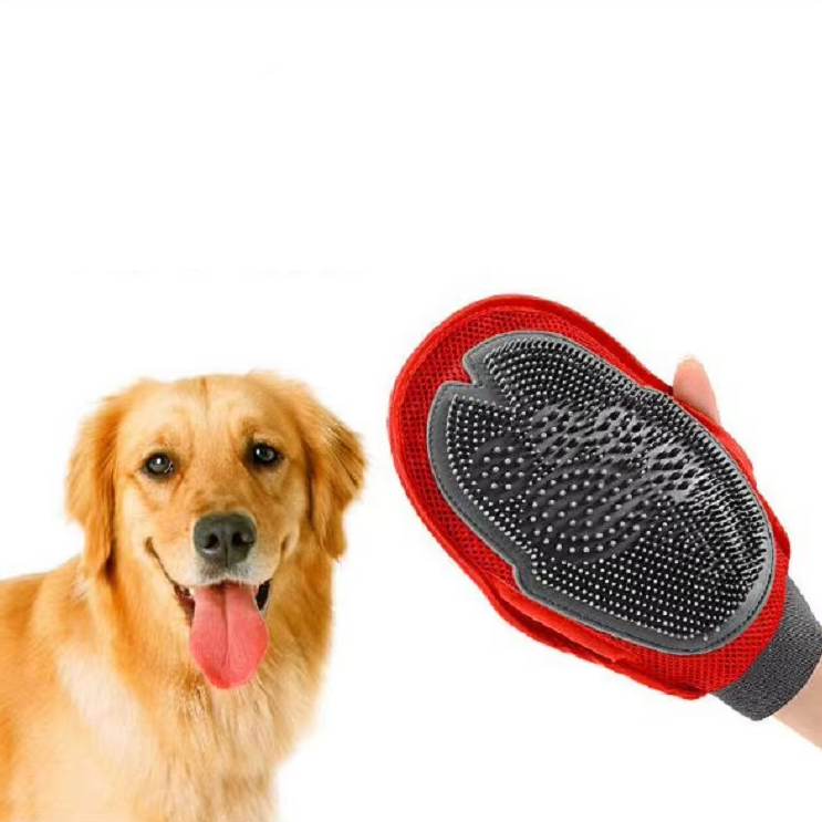 Dog Bath Glove - Massage And Coat Brush For Dogs For Gentle Cleaning And Care