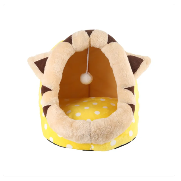 Cat Cave In Kitten Design - Soft And Cosy Sleeping Cave For Cats