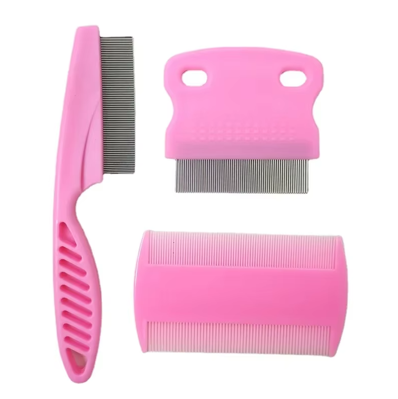 Flea Comb Set For Pets - Fine Tooth Combs For Dogs Cats