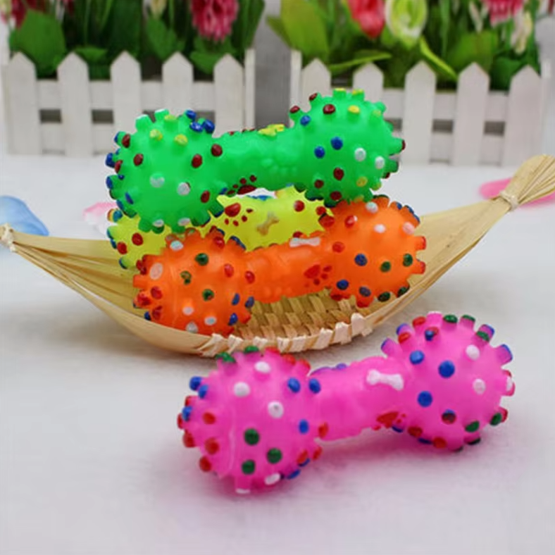 Dog Toys For Chewing – Colorful Chew Toys In The Shape Of Dumbbells