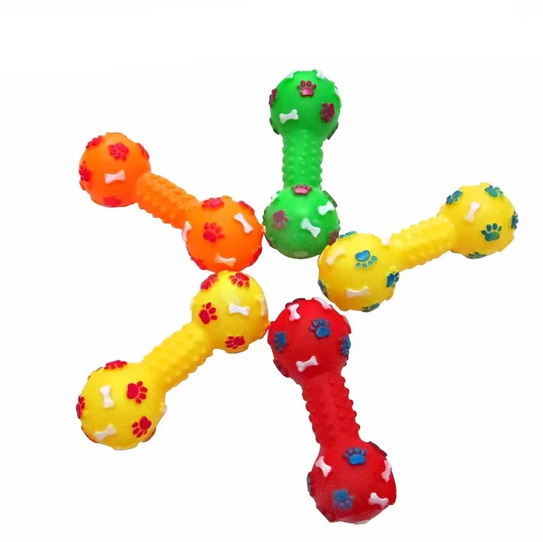 Dog Toys For Chewing – Colorful Chew Toys In The Shape Of Dumbbells