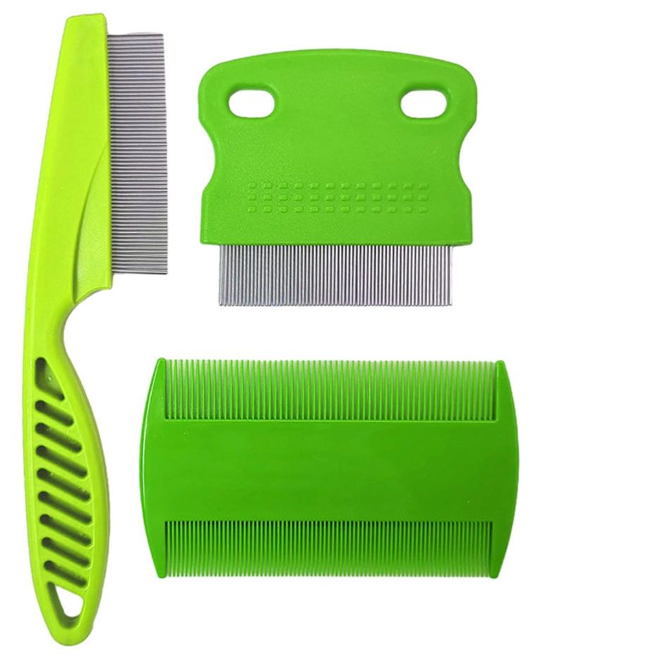 Flea Comb Set For Pets - Fine Tooth Combs For Dogs Cats
