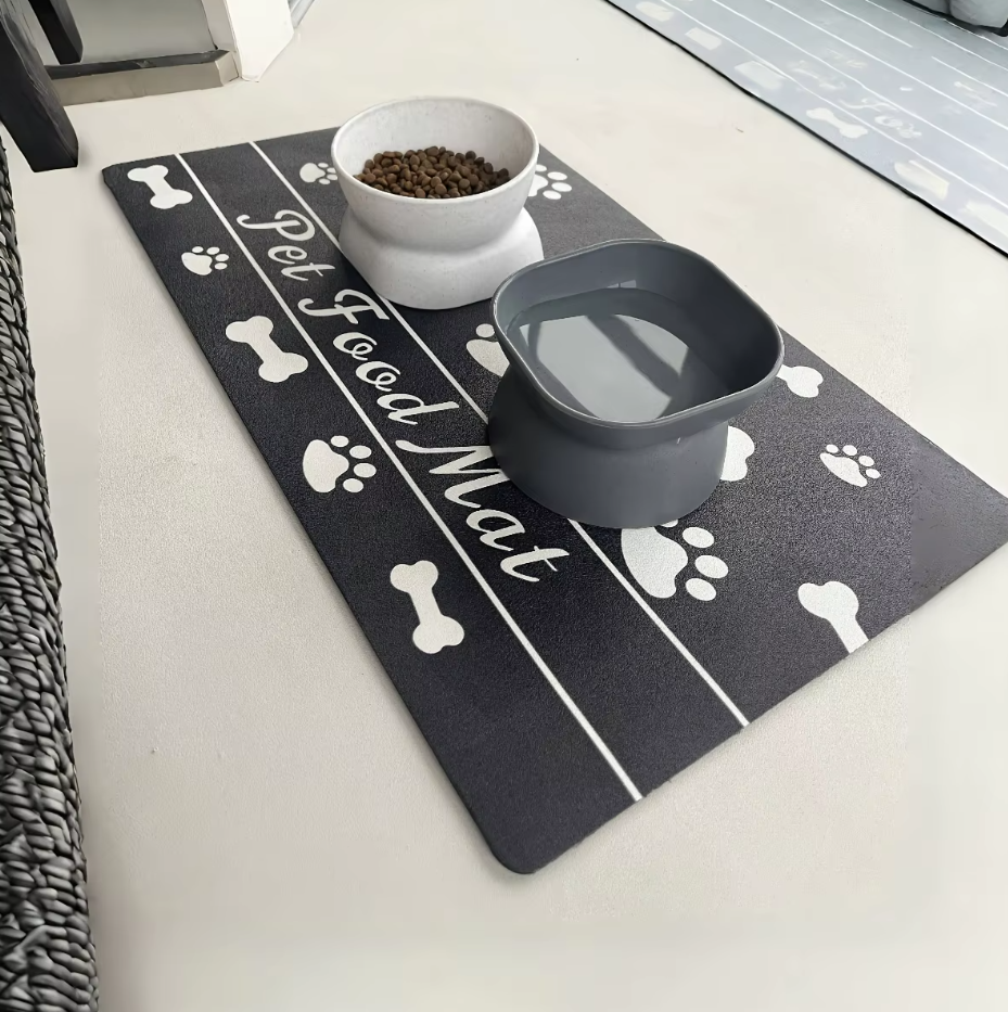 Waterproof Pet Food Mat - Non - Slip, Easy To Clean Food Mat For Dogs & Cats