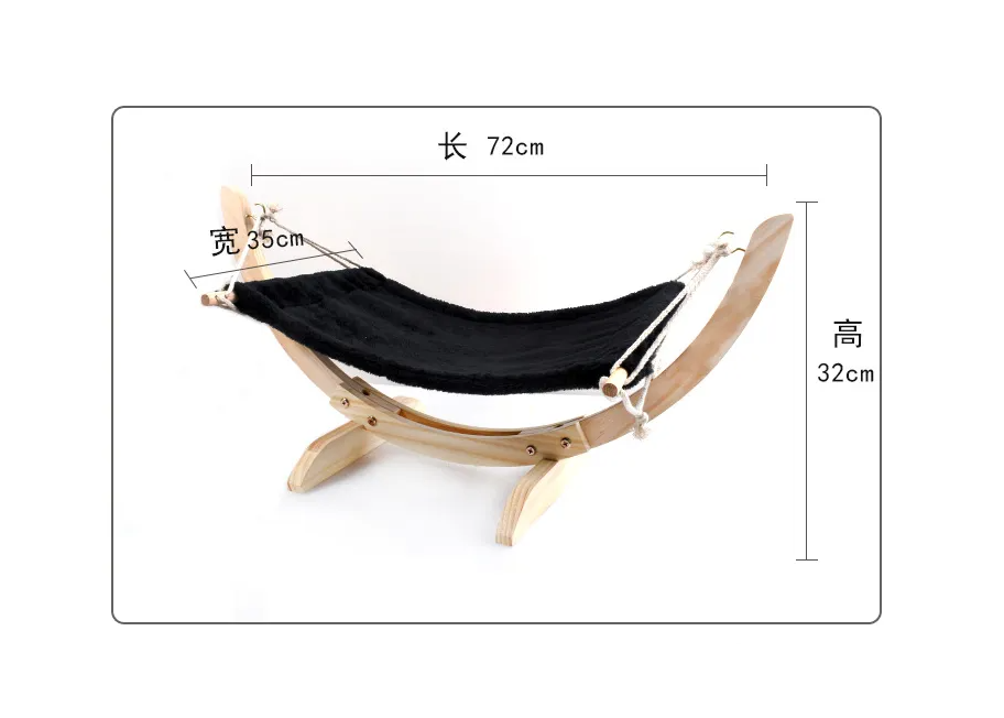 Cat Hammock - Soft Cover For Wooden Cat Bed, Washable And Durable