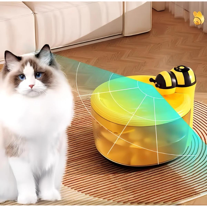 Automatic Water Fountain For Pets In A Bee Design