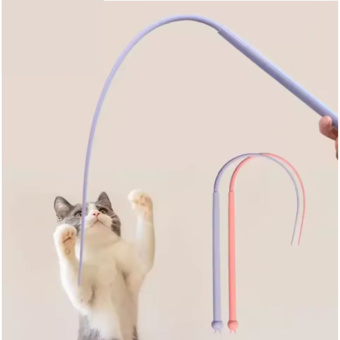 Set Of 2-Flexible Play Stick For Cats - Interactive Play Fun