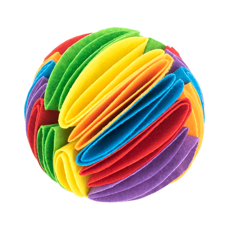 Dog Toy Ball - Colourful Fabric Ball For Dogs To Chew And Play With