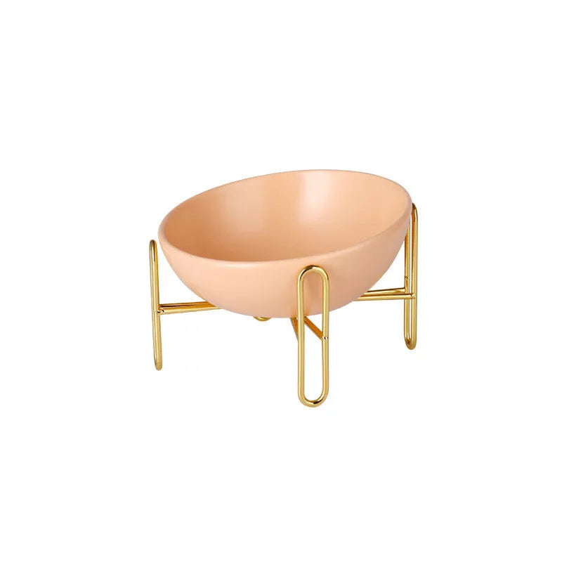 Elevated Food Bowl For Dogs And Cats - Stylish Design With Metal Stand