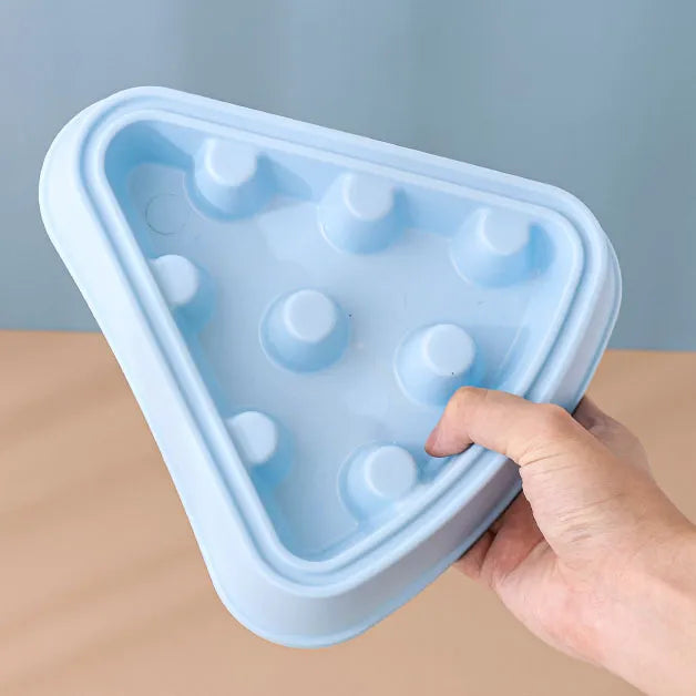 Interactive Food Dispenser For Dogs In Triangular Shape