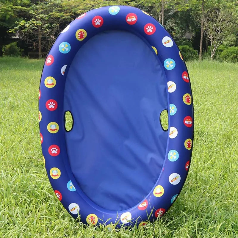 Dog Bathtub - Inflatable Dog Bathtub For Pets With Flower Pattern For Indoors And Outdoors