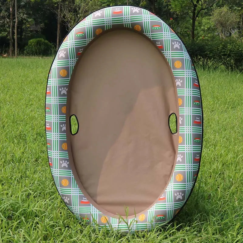Dog Bathtub - Inflatable Dog Bathtub For Pets With Flower Pattern For Indoors And Outdoors