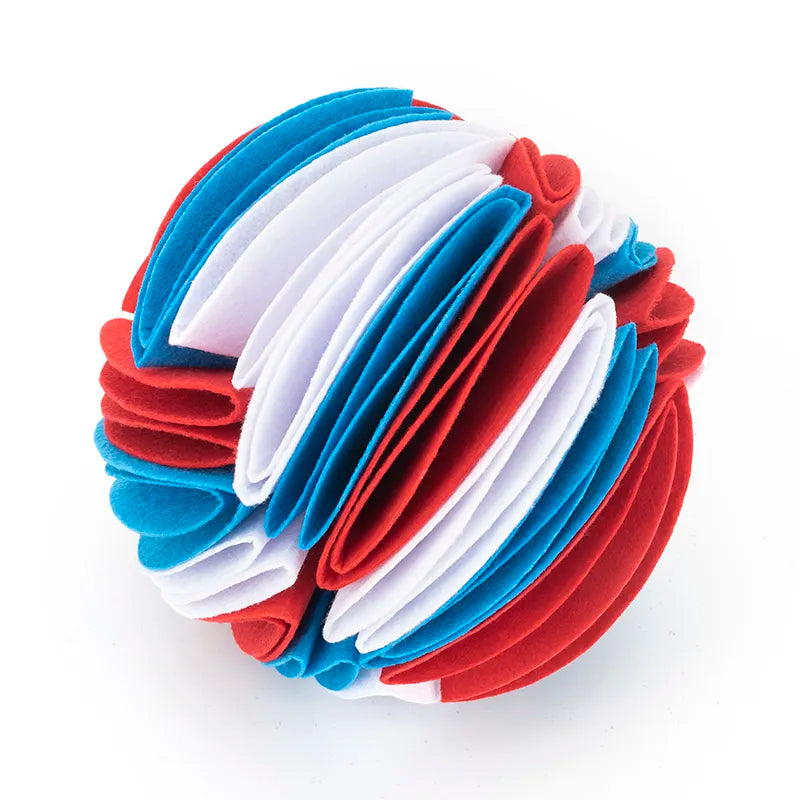 Dog Toy Ball - Colourful Fabric Ball For Dogs To Chew And Play With