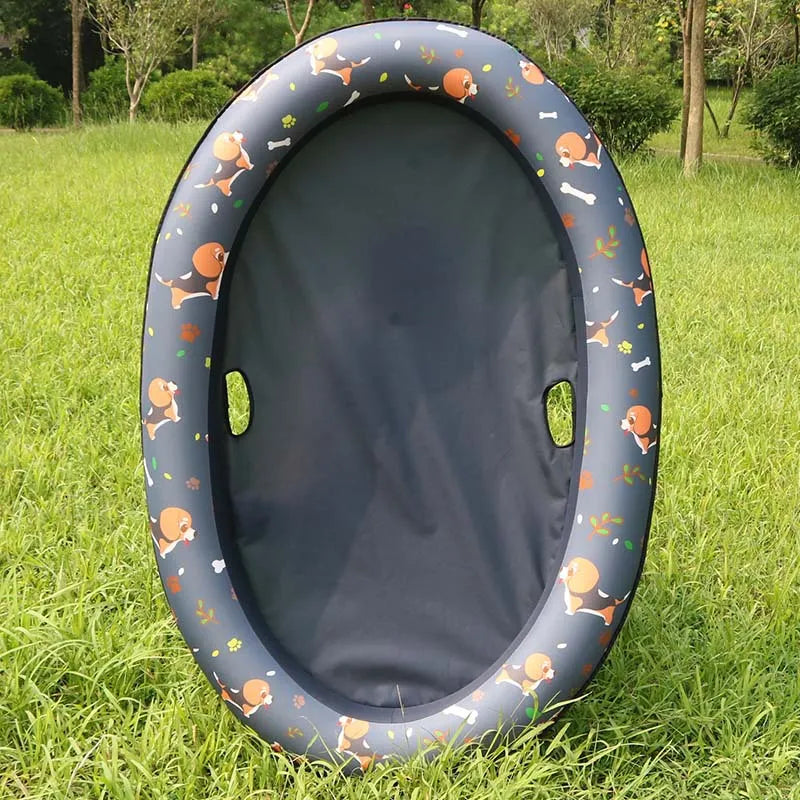 Dog Bathtub - Inflatable Dog Bathtub For Pets With Flower Pattern For Indoors And Outdoors