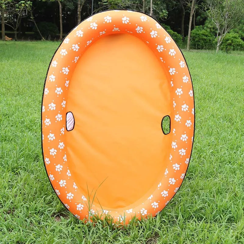 Dog Bathtub - Inflatable Dog Bathtub For Pets With Flower Pattern For Indoors And Outdoors