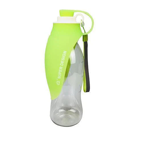 Portable Water Bottle For Dogs With Integrated Bowl