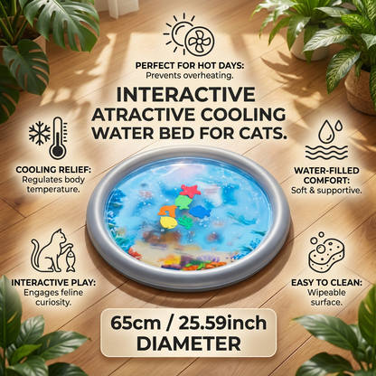Interactive Cooling Water Bed for Cats
