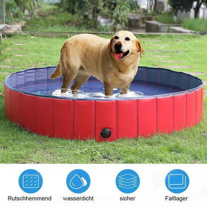 Folding Dog Pool For Garden And Outdoor Use