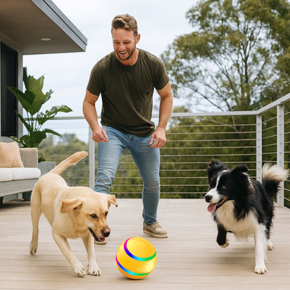 Durable and Long-Lasting Self-Rolling Dog Ball