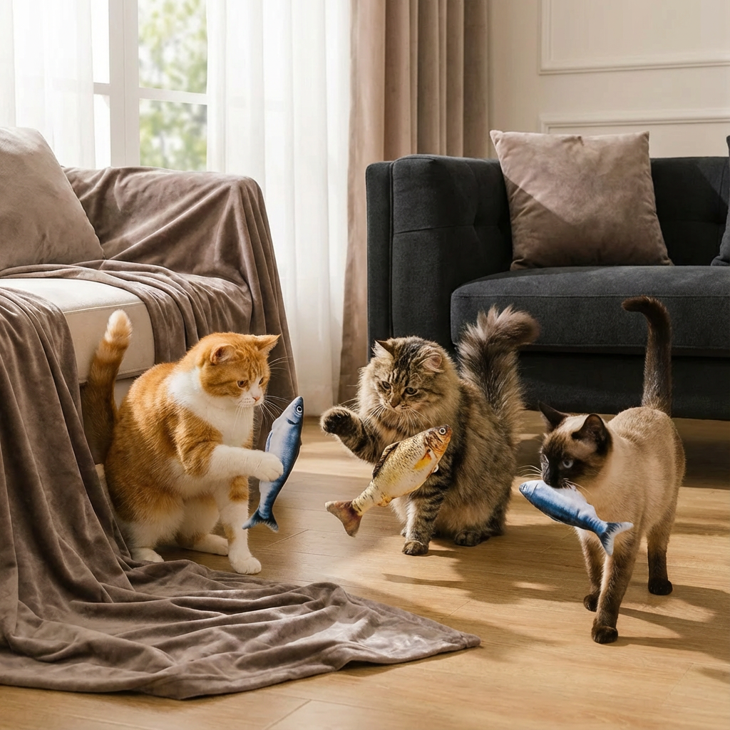 Interactive Wiggly Fish Cat Toy