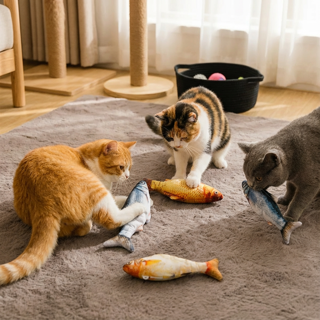 Interactive Wiggly Fish Cat Toy