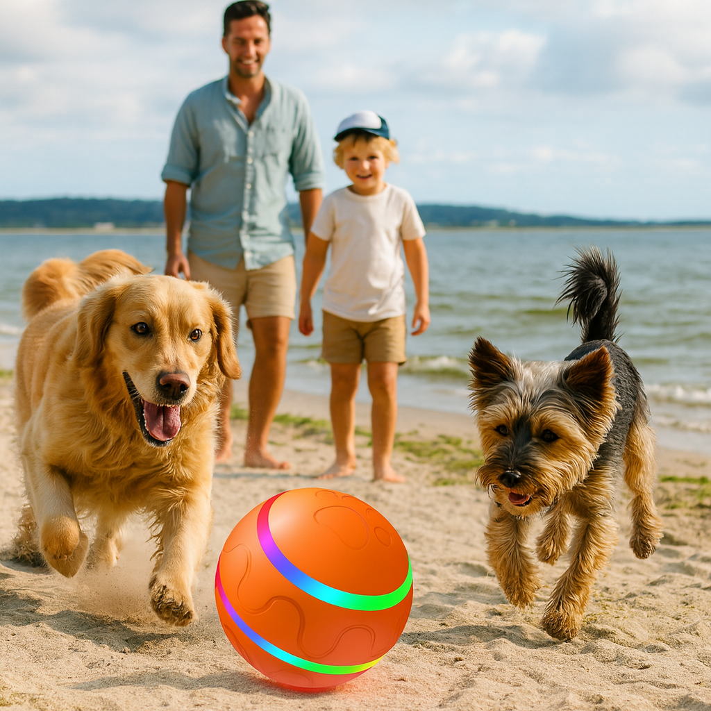 Durable and Long-Lasting Self-Rolling Dog Ball