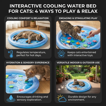 Interactive Cooling Water Bed for Cats