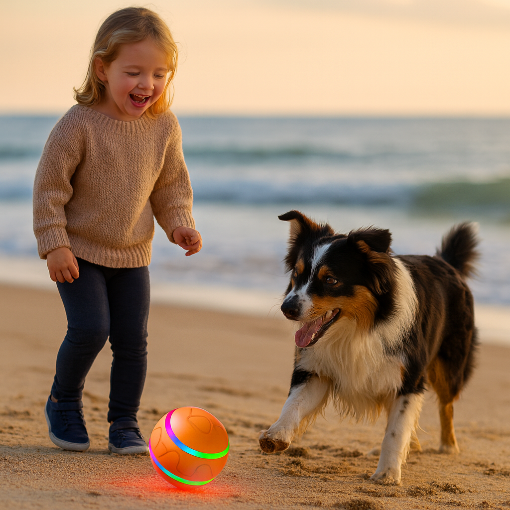 Durable and Long-Lasting Self-Rolling Dog Ball