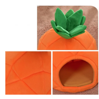Cat Cave In Pineapple Design – Cozy Sleeping Cave For Cats And Small Dogs