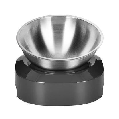 Double Bowl For Cats Made Of Stainless Steel With Stand