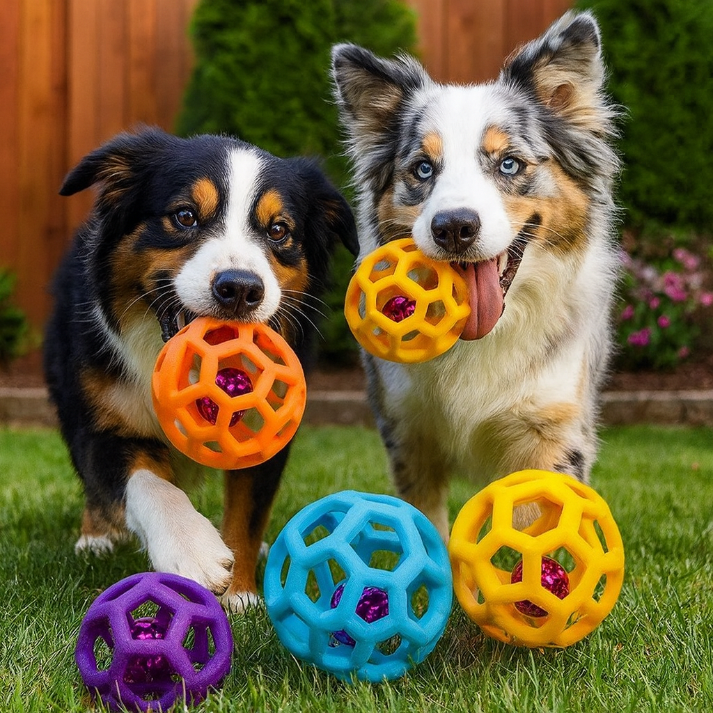 Dog Bell Ball Toy – Durable Dental Care & Training