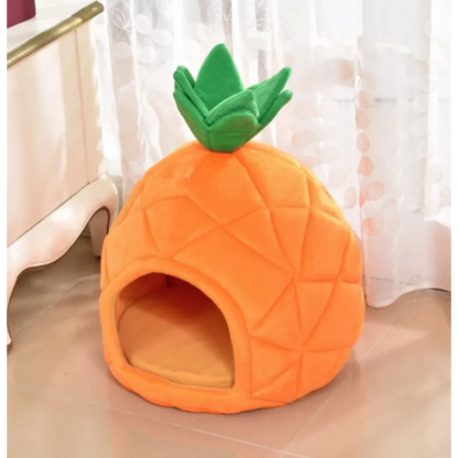 Cat Cave In Pineapple Design – Cozy Sleeping Cave For Cats And Small Dogs