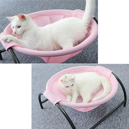 Cat Hammock - Breathable Cat Bed With Sturdy Metal Frame For Cosy Breaks