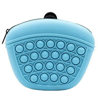 Pop - It Keychain With Zip - Stress Relief Toy And Storage Bag