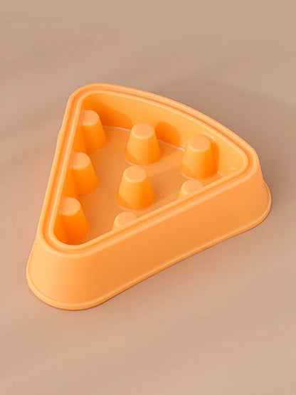Interactive Food Dispenser For Dogs In Triangular Shape